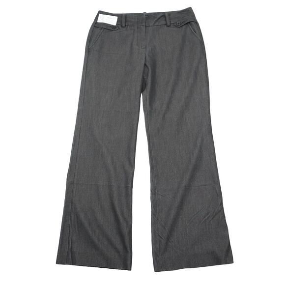 Larry Levine Pants Womens 6P Black Petite Stretch Straight Leg Slash Pockets - Picture 1 of 14